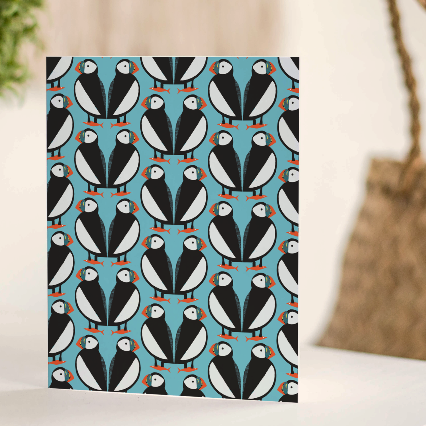 PUFFINS ART CARD