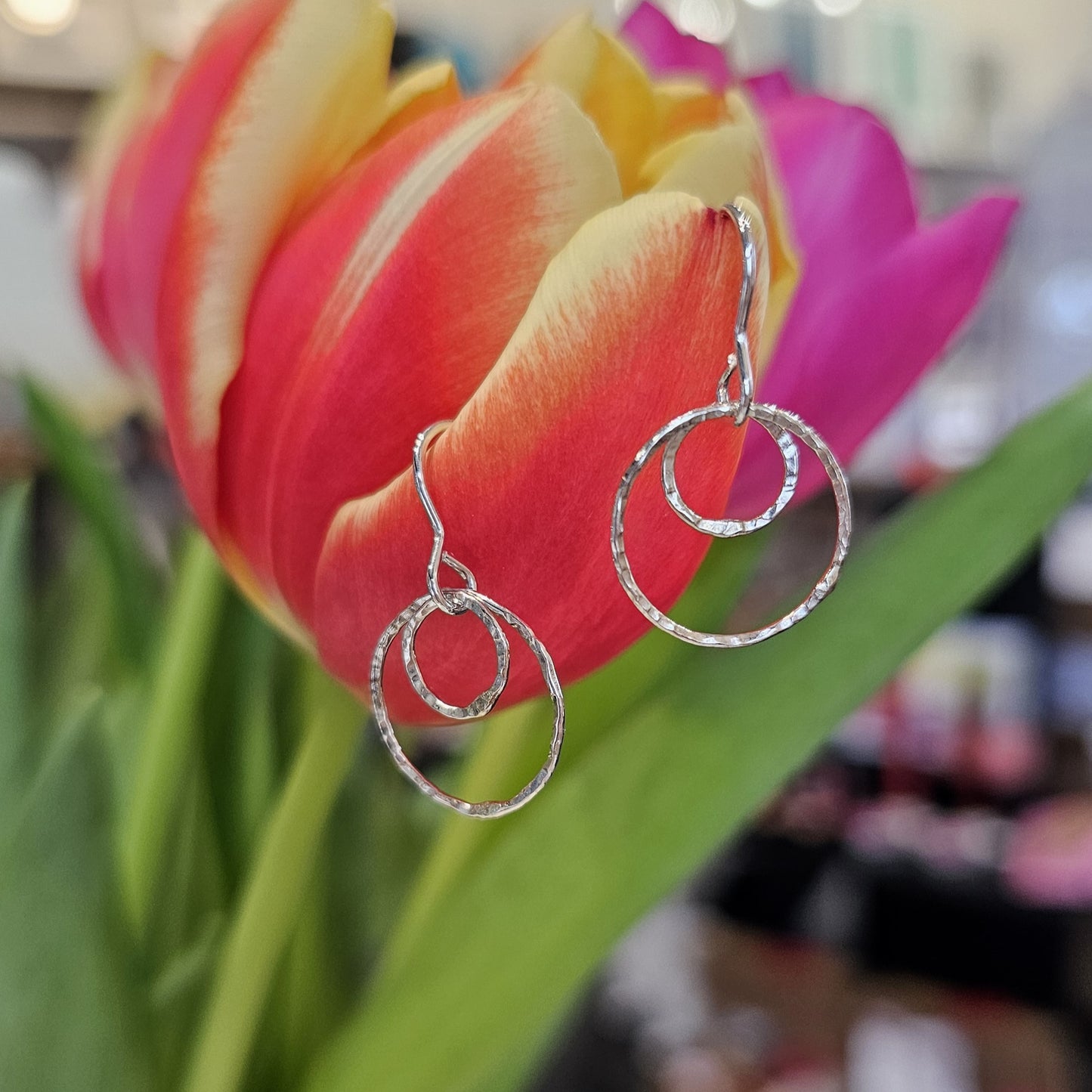 DOUBLE CIRCLE HOOK EARRINGS