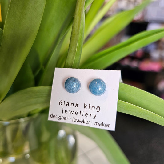 LIGHT BLUE SMALL DOME STUDS