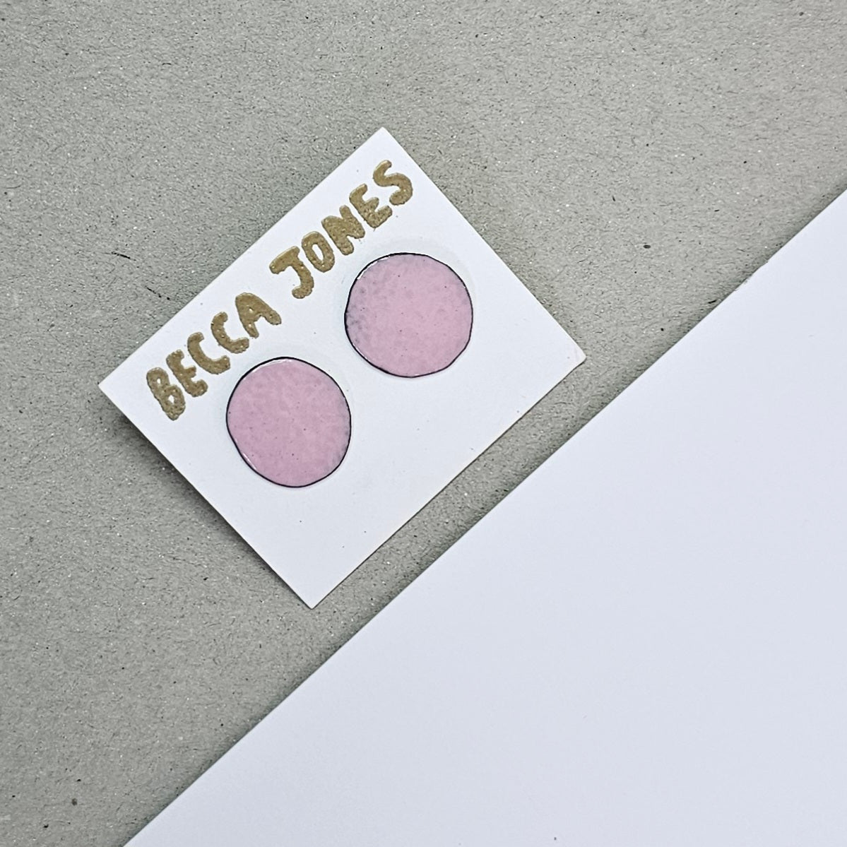 ENAMEL STUDS - PINK