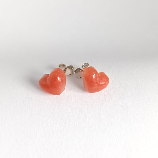 FIRE PUFF HEART STUDS