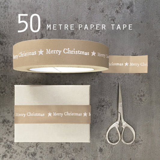 MERRY CHRISTMAS BROWN TAPE