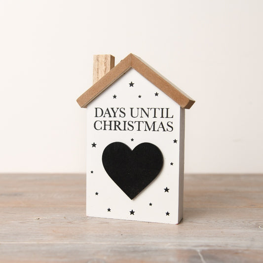 DAYS UNTIL CHRISTMAS WOODEN HOUSE