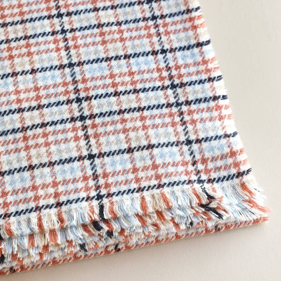 CHECKED TWEED BLANKET SCARF