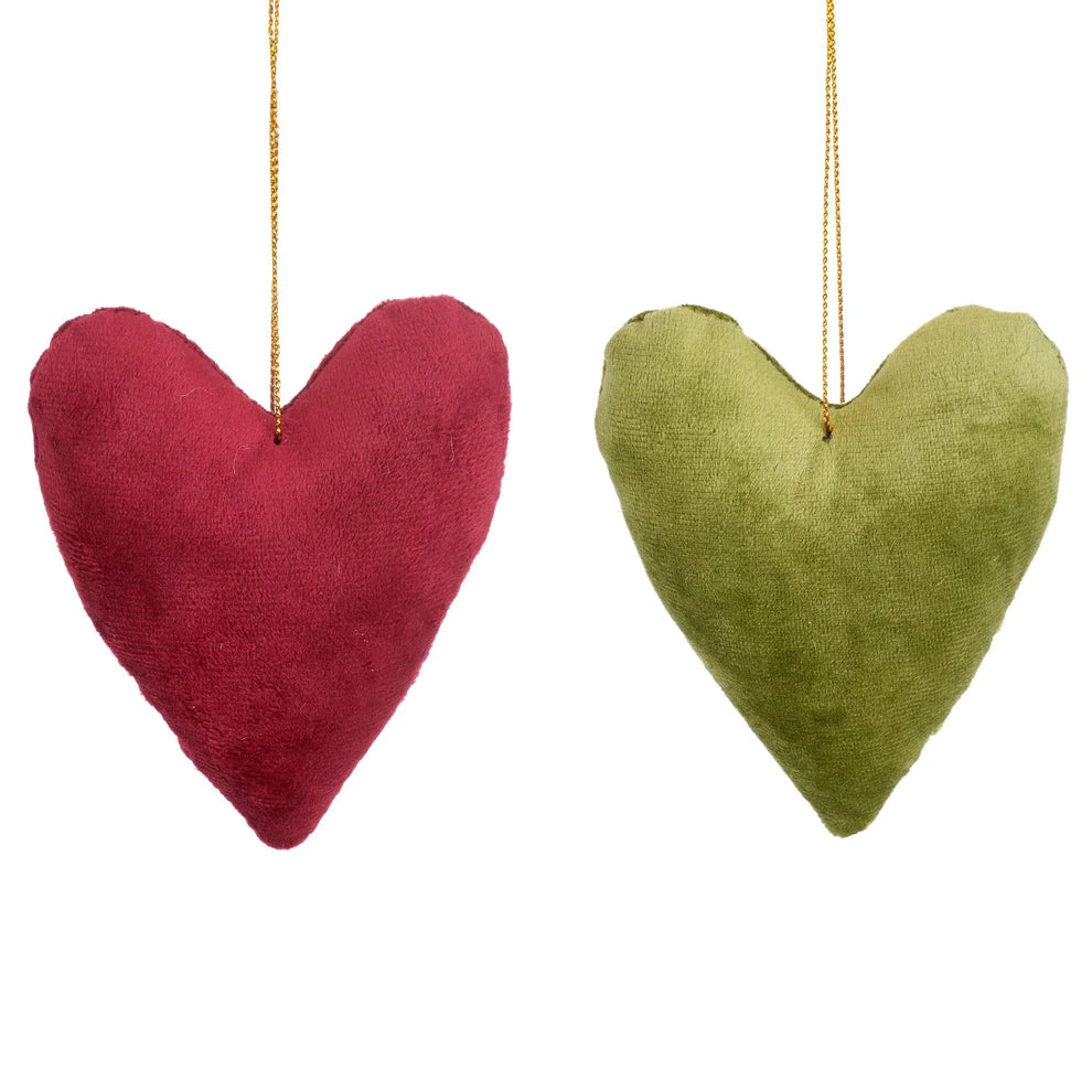 GREEN VELVET HANGING DECORATIONS