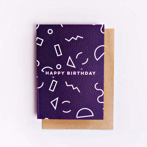 BIRTHDAY MINI MEMPHIS SHAPES CARD