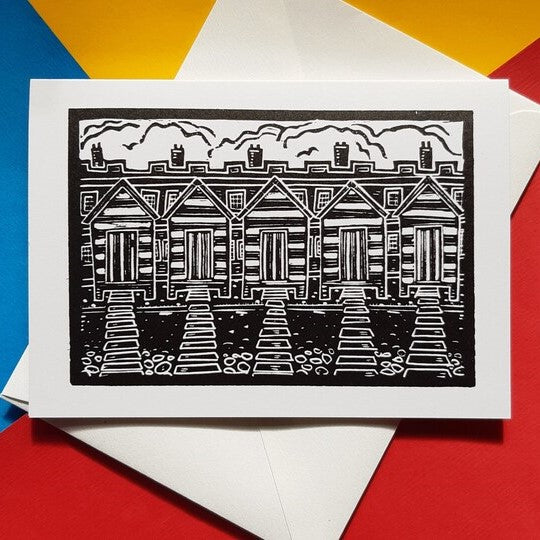 BEACH HUTS PRINT