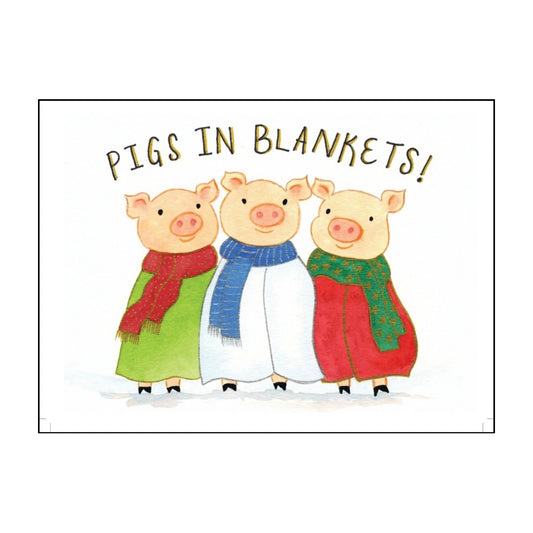 PIGS IN BLANKETS CHRISTMAS CARD