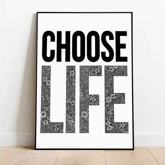 TRAINSPOTTING CHOOSE LIFE A4 PRINT