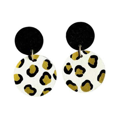 GOLD LEOPARD DROP DANGLES