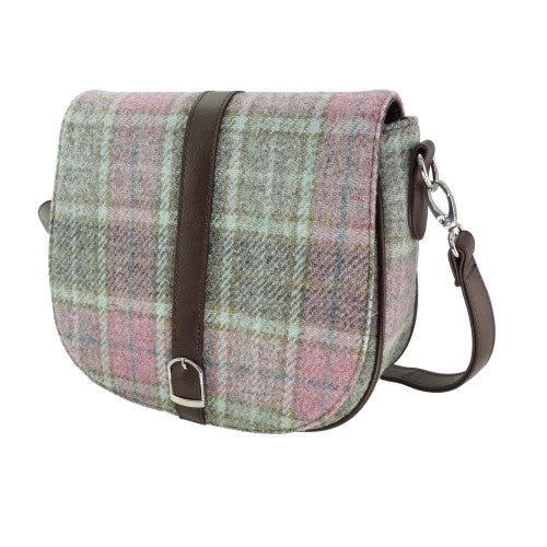 HARRIS TWEED - CROSSBODY BAG - SOFT PINK BUCHANAN