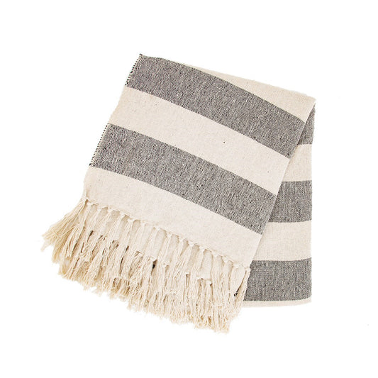 SCANDI BOHO STRIPE BLANKET THROW