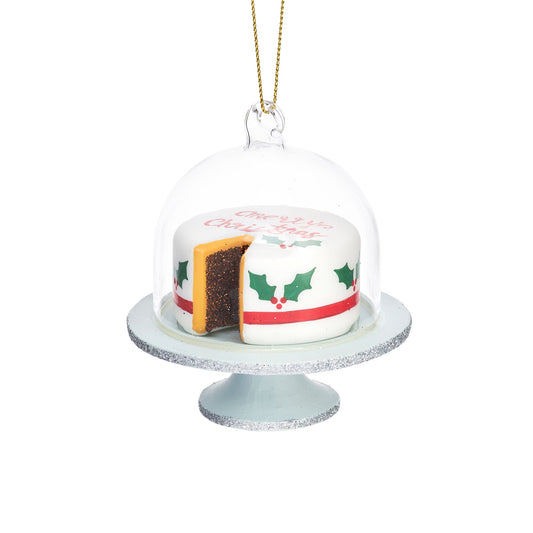 CHRISTMAS CAKE SHAPED BAUBLE