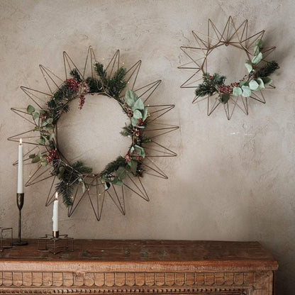 TALINI WREATH - ANTIQUE BRASS