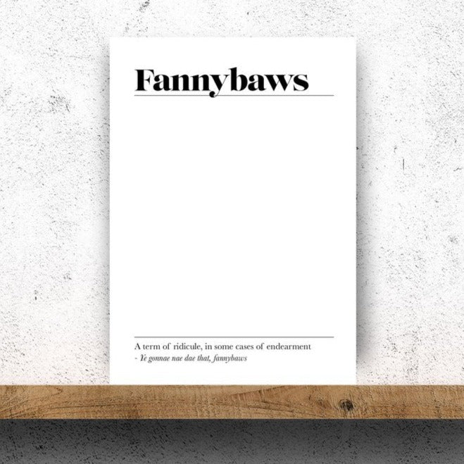 FANNYBAWS TEXT PRINT