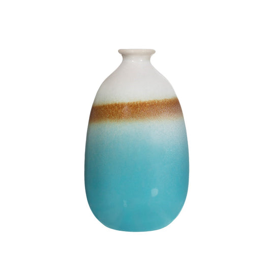 DIP GLAZED OMBRE TURQ VASE