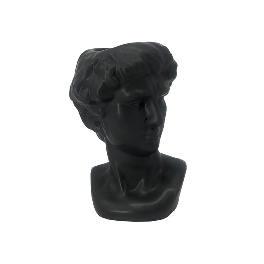 SMALL GREEK HEAD VASE - BLACK