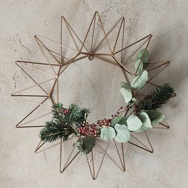 TALINI WREATH - ANTIQUE BRASS